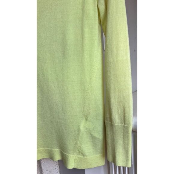 Banana Republic women’s long sleeve fluorescent yellow pull over sweater Sz S - Picture 7 of 7